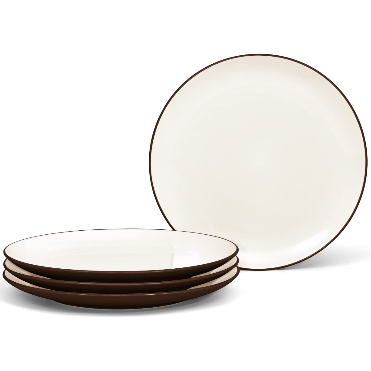 NoritakeColorwave Chocolate Set of 4 Coupe Dinner Plates, 10-1/2"