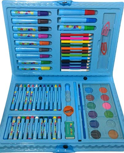 Estojo De Pintura Com 68 Peças Para Meninas E Meninos Com Aquarela Kit Escolar 68 Peças Estojo Malet