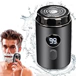 Electric Razor for Men, 2026 Upgraded Portable Electric Shaver for Mens, Pocket Size Beard Razors, USB Rechargeable Waterproof Mini Shaver, Easy One-Button Dry and Wet Use Travel Shaver