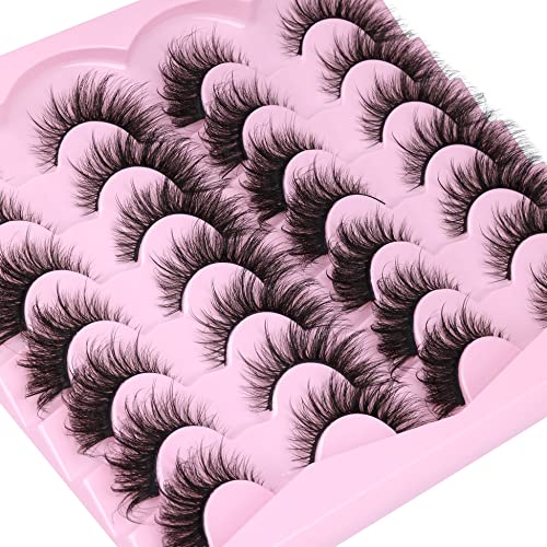 Fox Eye Lashes Fairy Fake Eyelashes Fluffy 20Mm Cat Eye Lashes Wispy Natural Mink False Eyelashes Extension Pack By Lanflower #TOP5