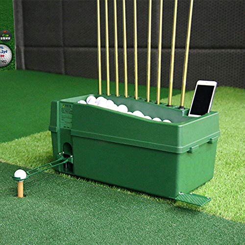 Rosyouth Automatic Golf Ball Dispenser, No Electricity Required Golf Ball Teeing Device Training Machine Golf Club Organizer with Adjustable Foot Stand or Golf Ball Game, Sports Gaming Clubs