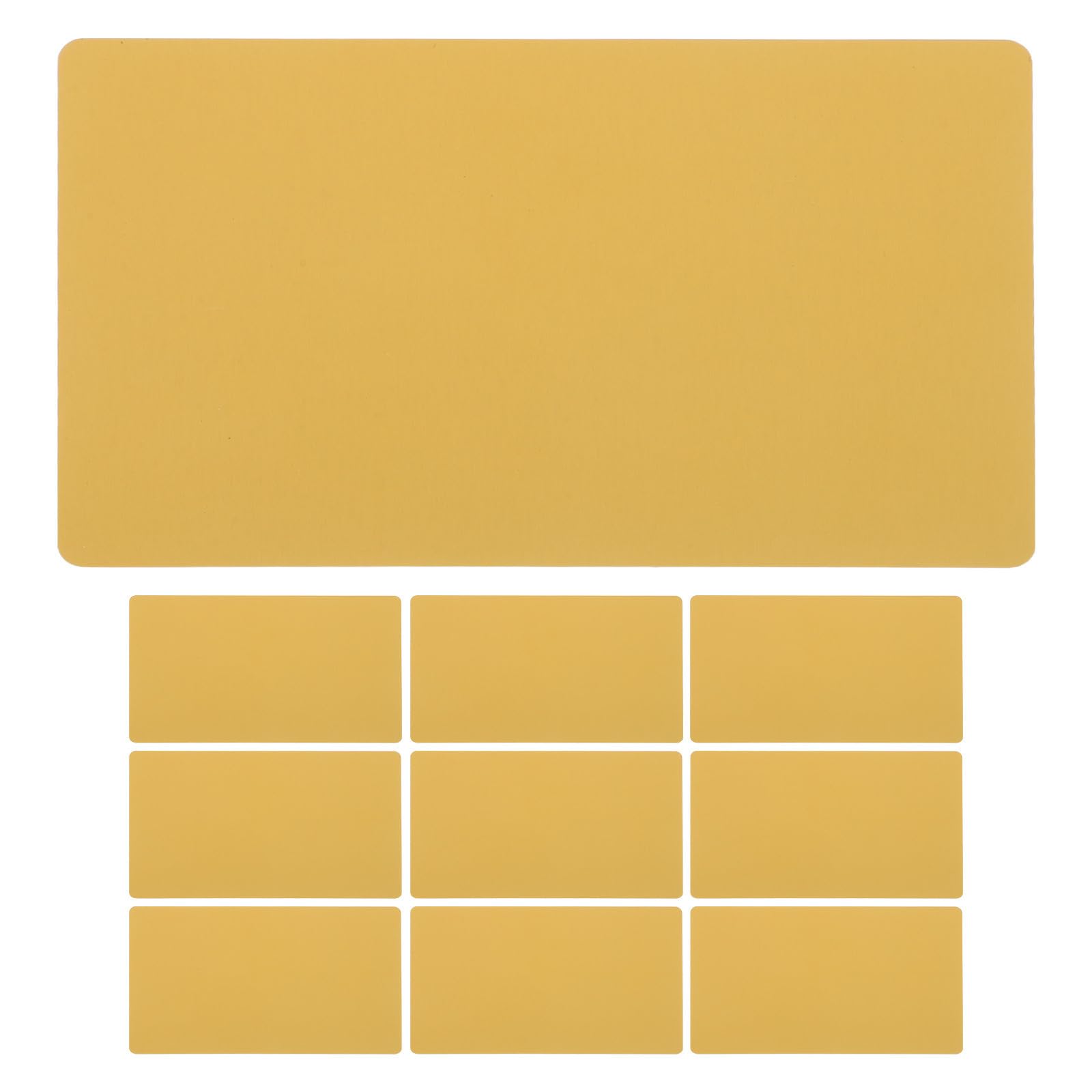 OUNONA Tarjetas de Visita Metálicas para Grabado en Aleación de 200 en Blanco Doradas Tamaño 86x54x0.21mm, para Networking y Ocasiones Diversas para Networking y Ocasiones Diversas