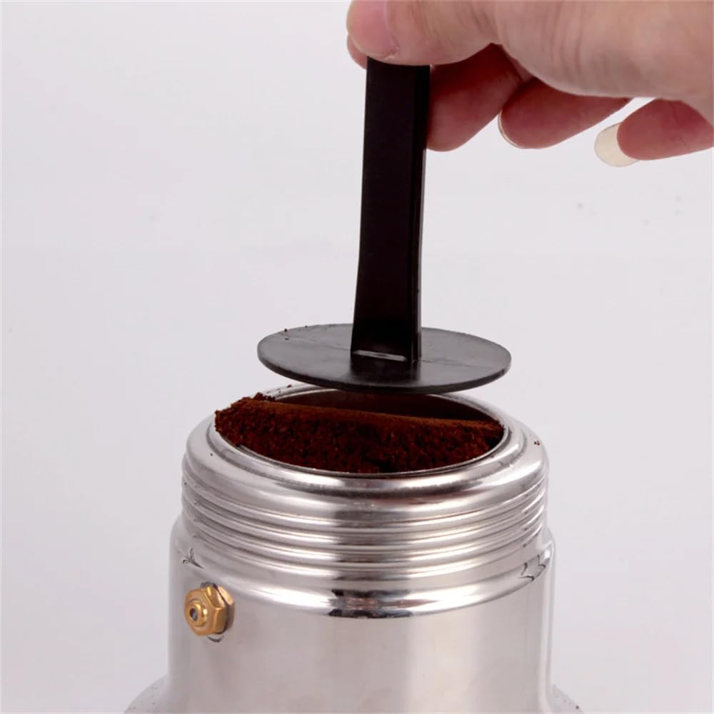 Cuchara de café 2 en 1 para café en polvo, cuchara de medición de plástico y acero inoxidable, 5 cucharas de plástico