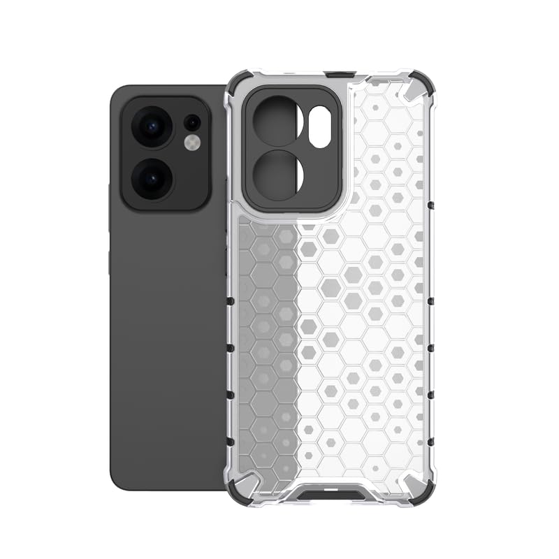 Image of Plastic Bumper Back Case Cover for Oppo Reno 13F 5G (Transparent)