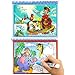 Aqua Doodle,Reusable Water-Reveal Activity Pads 2-pk Water Coloring Books Aqua Drawing Painting Toy Travel Kits with Bonus Pens for Kids(Letters &Numbers)