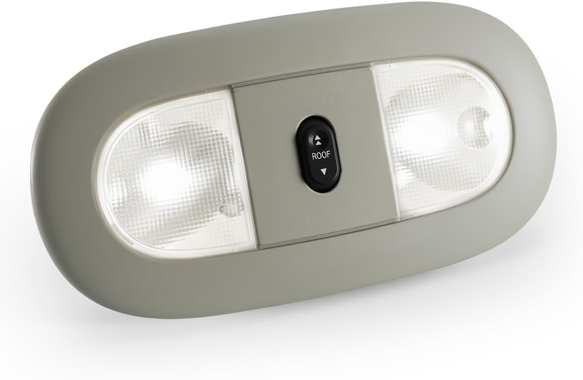 WUMZIJ LED Overhead Console Dome Map Light Interior Roof Reading Lamp Fit for Ford F250 F350 F450 F550 Super Duty 2008-2010 Replace 8C3Z-25519A70-AA 4L3Z-13783-AA D8BZ-13466-A Beige