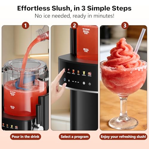 Ranvaira Slushie Machine, Ice Cream Maker, Slushy Machine for Home and Families, No ice ne - image 5