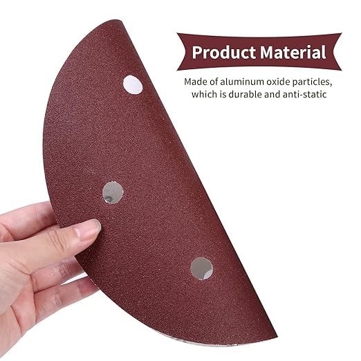 225mm Sanding Discs 240 Grit Sandpaper, 30Pcs 9 Inch Hook and Loop Sand Disc Sanding Pads for Drywall Sander Long Neck Sander(6 Holes) - Image 3