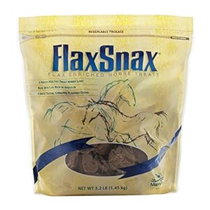 Manna Pro Flax Snax Horse Treats | Enriched with Biotin | 3.2 LB