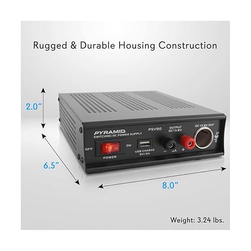Miniatura 6 de Fuente de alimentación de banco compacta universal - 9 amperios regulado para laboratorio doméstico convertidor de corriente alterna y CC fuente de