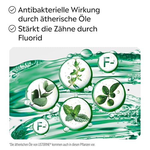 LISTERINE Total Care Zahnfleisch-Schutz 500 ml, schützende Mundspülung gegen Zahnfleischprobleme mit 6 in 1 Wirkung, antibakterielles Mundwasser stärkt die Zähne, bis zu 24h frischer Atem