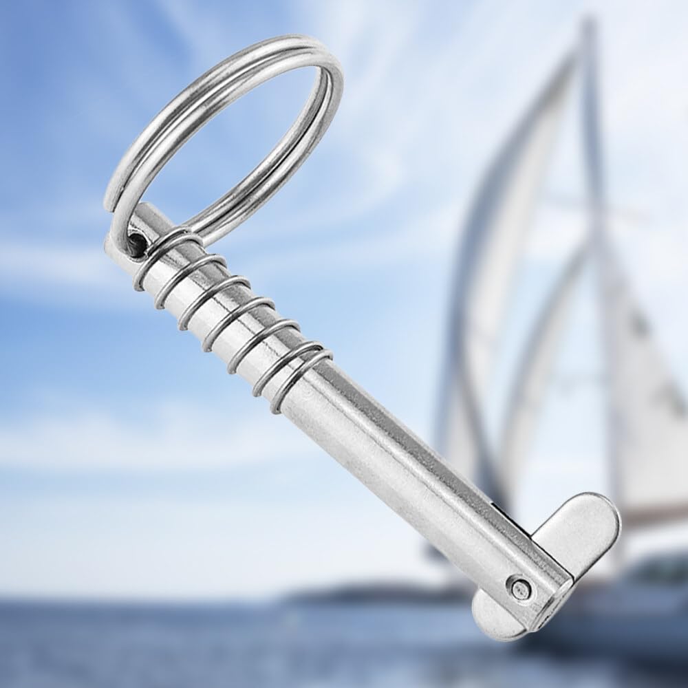 Perno di sicurezza 8x76 mm in acciaio inox 316, 2 pezzi coppiglia pieghevole, grado marino per barca