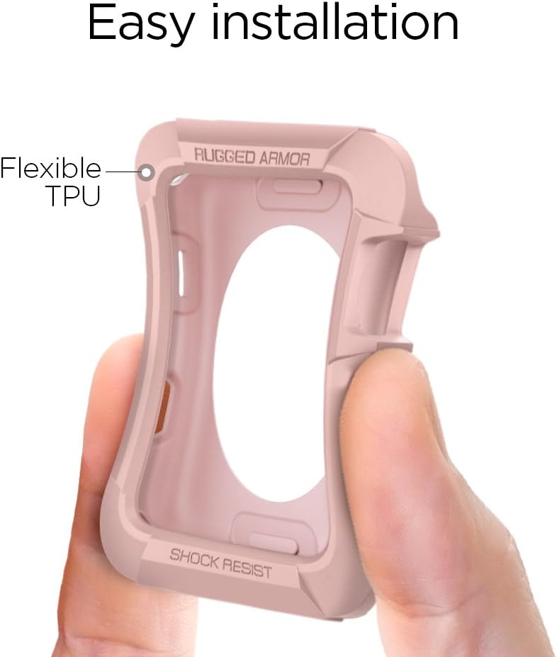 Spigen Rugged Armor Designed for Apple Watch Case for 38mm Series 3/Series 2/1/Original (2015) - Rose Gold
