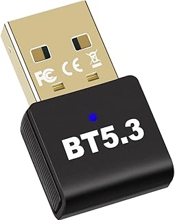 Bluetooth Adapter, USB Bluetooth 5.3 Adapter for PC, Plug & Play for Windows 11/10, 5.3+EDR Bluetooth Wireless Transmitter Receiver Supports Windows 11/10/8.1/7 for Desktop, Laptop and More