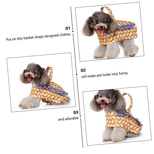 Disfraz para perro amarillo en forma de canasta M miniatura 3