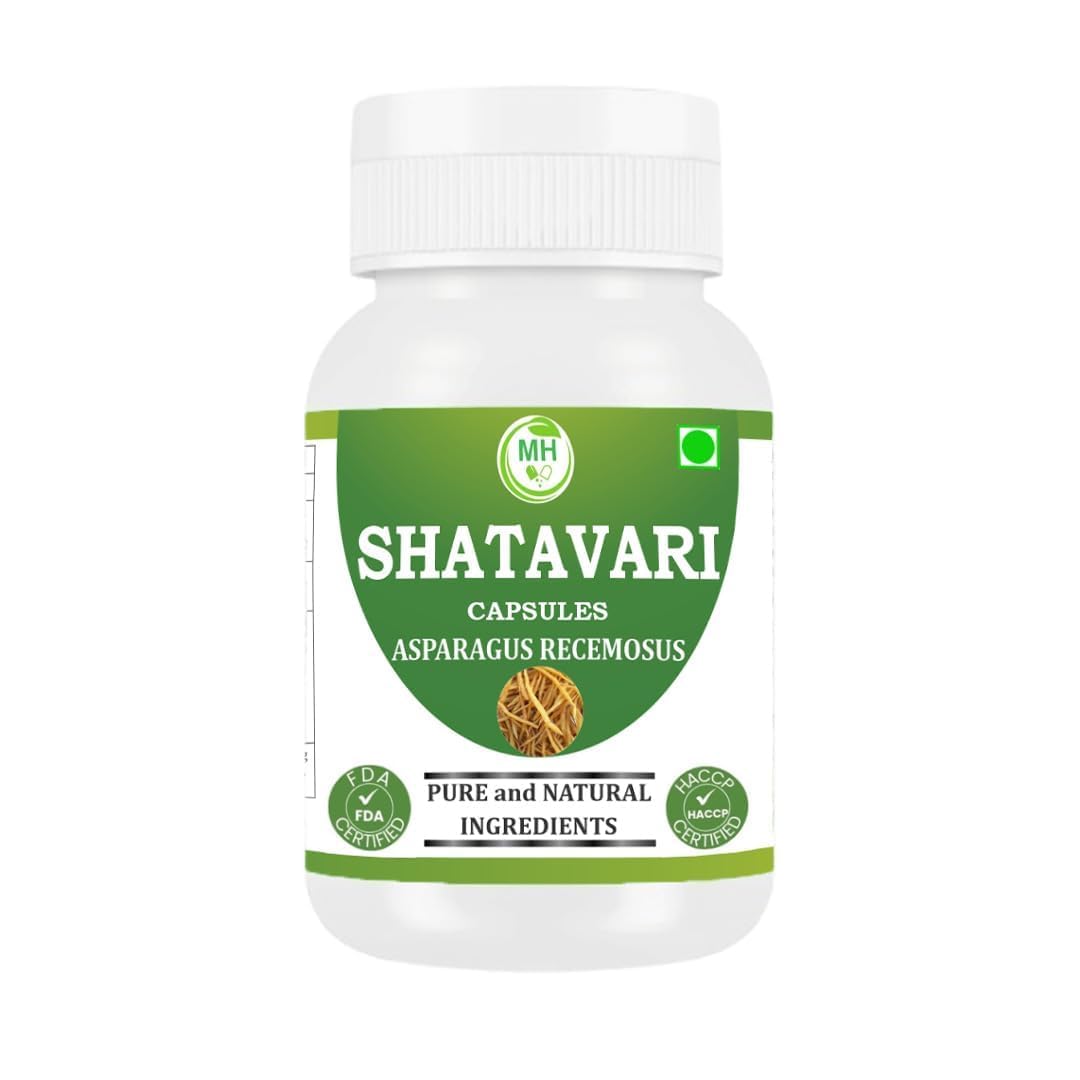 Shatavari (Asparagus racemosus) Kapseln 500mg | 240 Vegane Kapseln | Reines Shatavari Wurzelpulver | 100% Natürlich & Pflanzlich | Ohne Füllstoffe, Zusatzstoffe, Konservierungsmittel