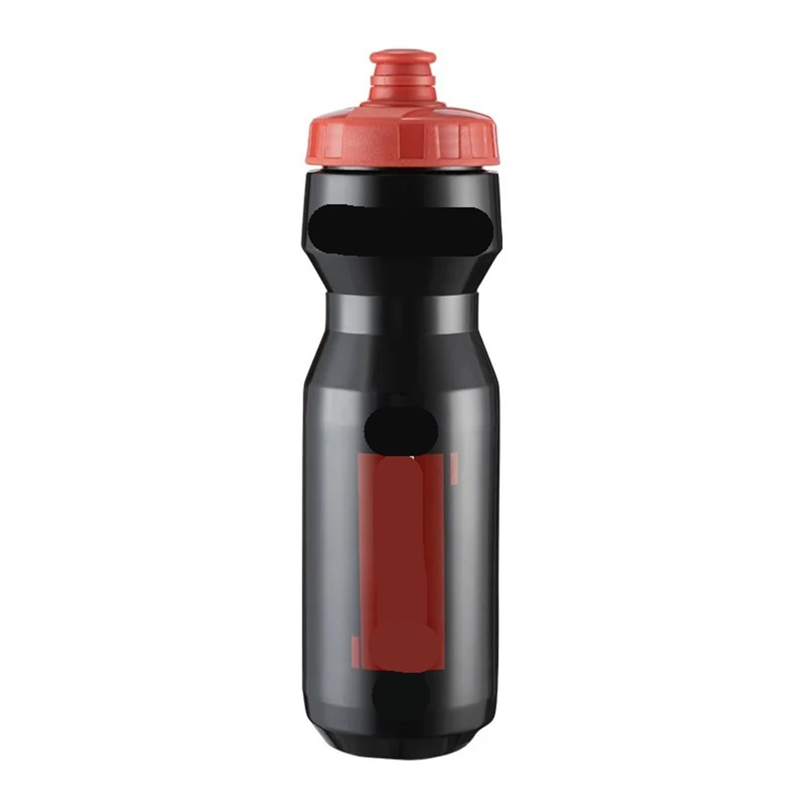 QuxetlRyz Sports Water Bottle Bicycle Water Bottle Sports Fitness Running Riding Camping Hiking Cycling Kettle Leak-proof Bike Cage(750ML-Black Red)