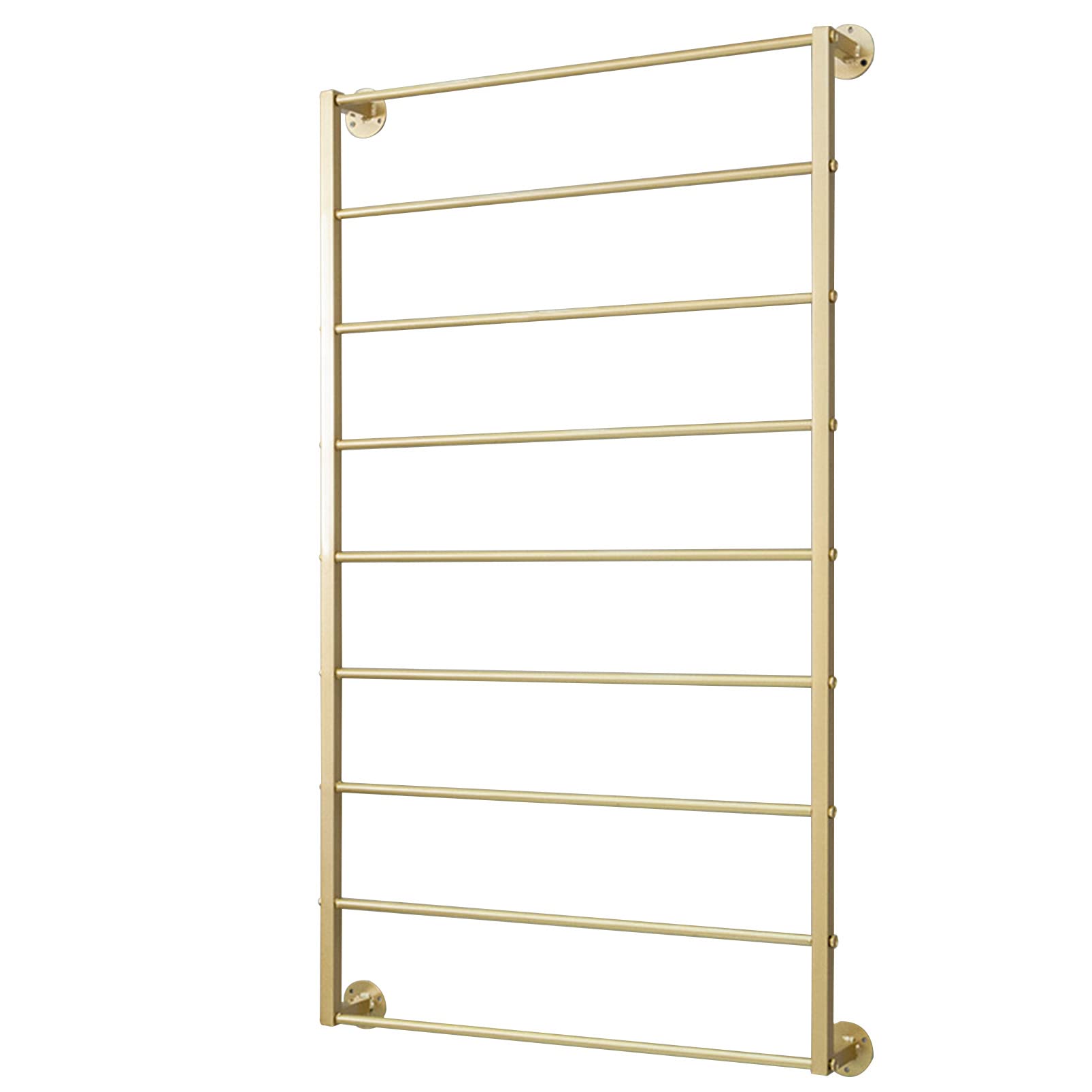 YNBSHGAA Boutique Displa rack wall-mounted Clothing Rack, Retail Garment Hanging Bar Clothing Storage Shelving Unit, Simple fabric stand Commercial Clothes Hanger, Closet Organiz,Gold