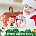 iPlay, iLearn Baby Toys 3 6 12 Month Newborn Gifts, Infant Soft Farm Stuffed Animal Rattles Plush Barn, Boy Girl Stuff, Basket Stocking Stuffer, Sensory Hand Development Toy 0 2 4 7 9M 1 Yr - Farm