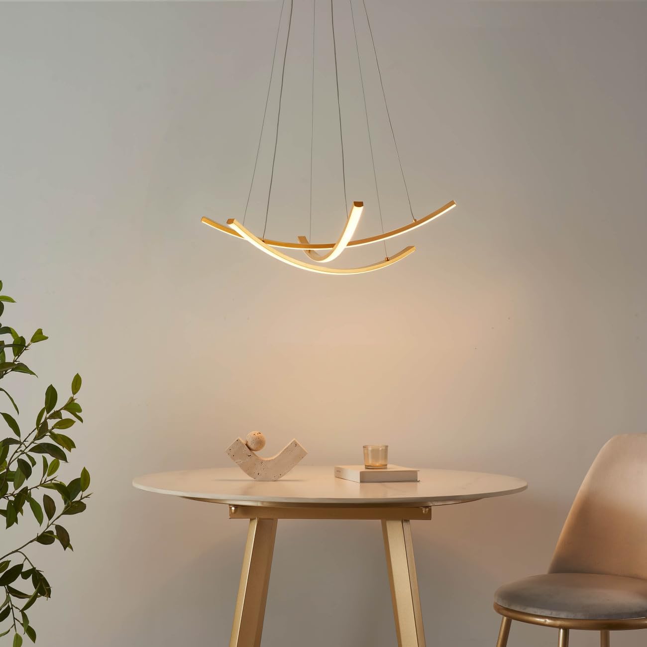 Suspension LED puissante 3710 lm lumière blanc chaud design Heidi - 8