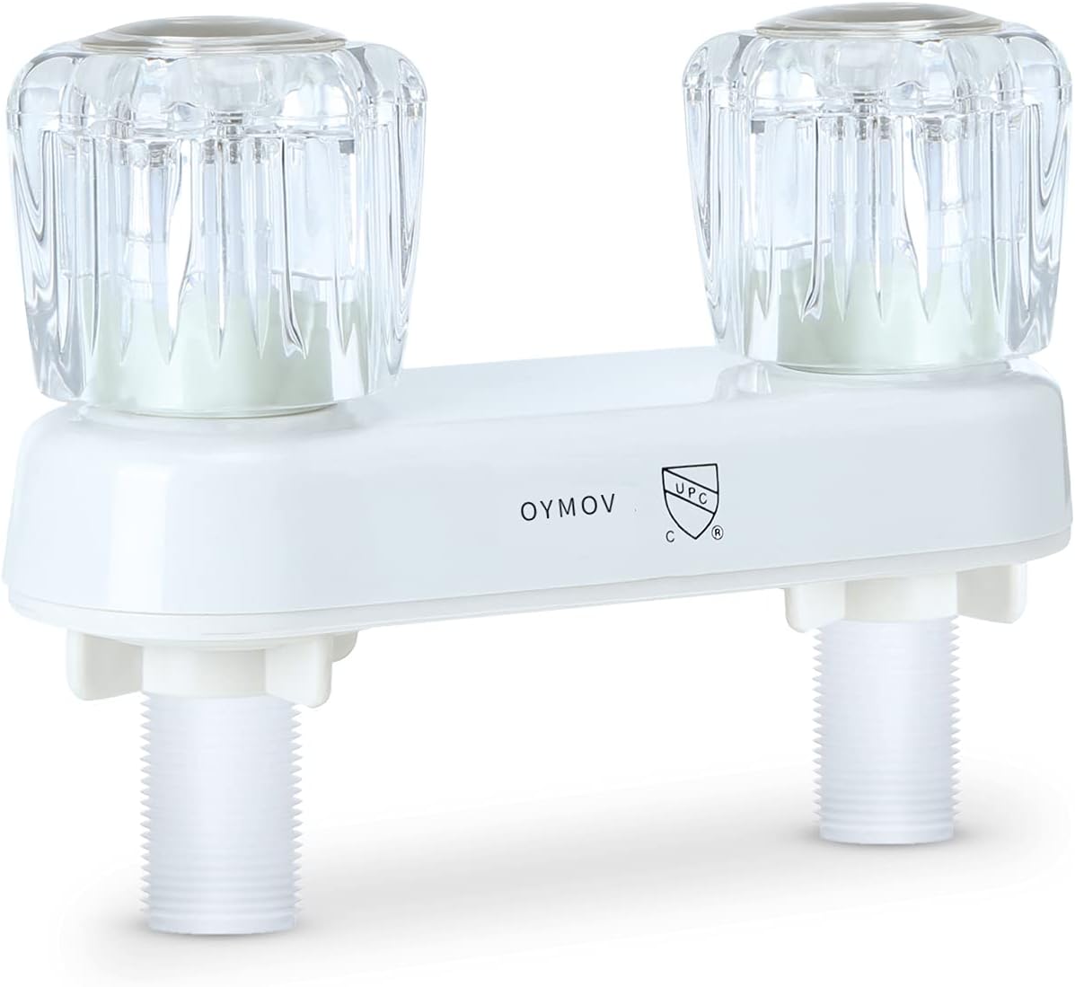 OYMOV RV Shower Faucet, Camper Shower Faucet Valve, RV Shower Replacement Valve Diverter w/ 2 Knob Handles for Indoor and Outdoor Shower