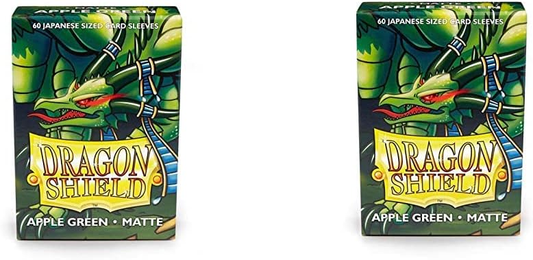 2 Packs Dragon Shield Matte Mini Japanese Apple Green 60 ct Card Sleeves Value Bundle! …