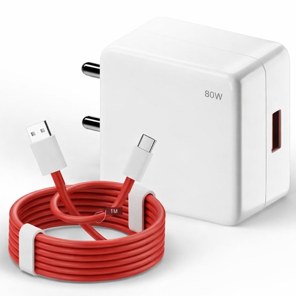 80W Type-C Charger for Op-po A80 Original QC Adapter Type C 3.0A High Speed Fast Turbo Charge QC 3.0 Smart SinglePort with 1m Type-C Red Charging & Sync Cable (White, Dash, SZ.AB6)-image-29