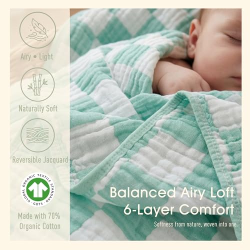 Image of Ultra Soft Muslin Baby Blanket, A Versatile Swaddle and Bed Blanket for Babies, Toddlers, Boys, and Girls (1 Pack).