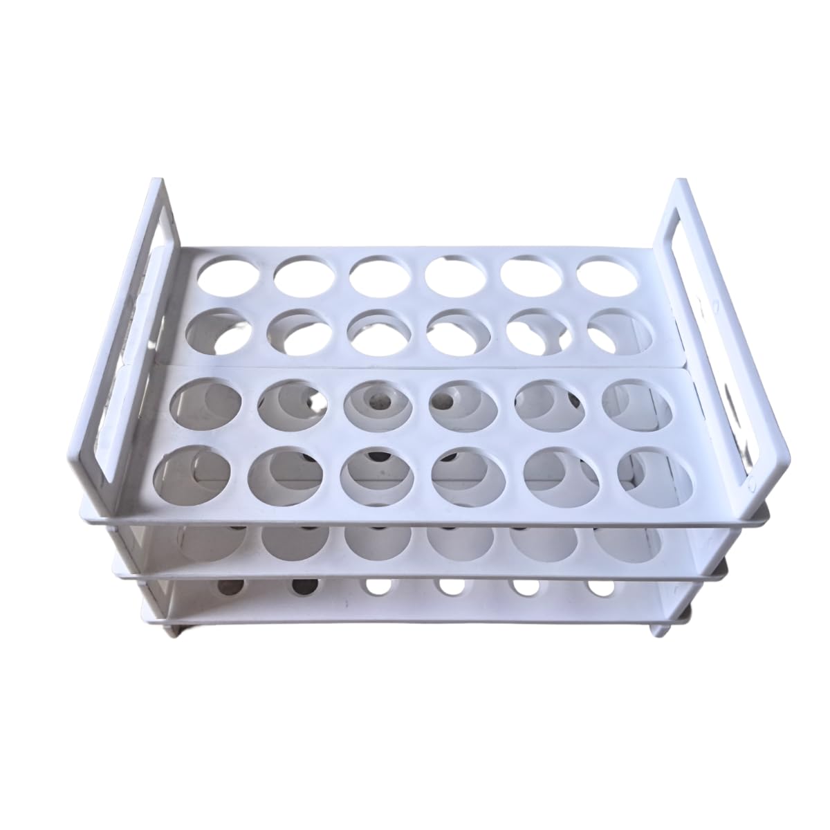 AANIJ® Polypropylene made plastic Test tube stand 3 TIER: 25mm × 24 Holes For Laboratory ( Pack of 1)-image-47