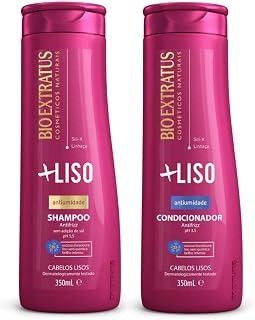 Kit Shampoo e Condicionador +Liso Bio Extratus 350mL