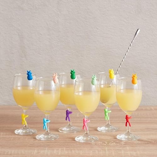 HomeBox Pineapple Shaped Cup Identifier - Set of 12