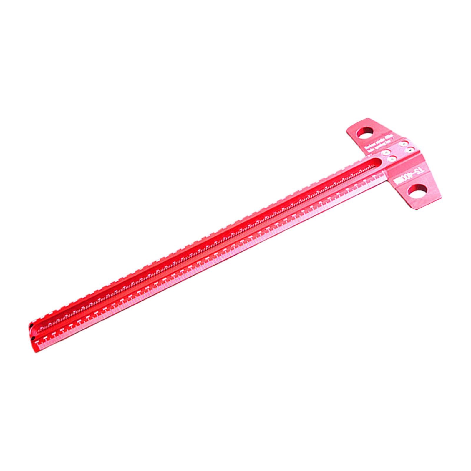 Laikoutd 400Mm Strength Marking T Ruler Aluminum Woodworking Scriber Marking Gauge Deluxe Hole Scribing Ruler High Strength Aluminum Scale