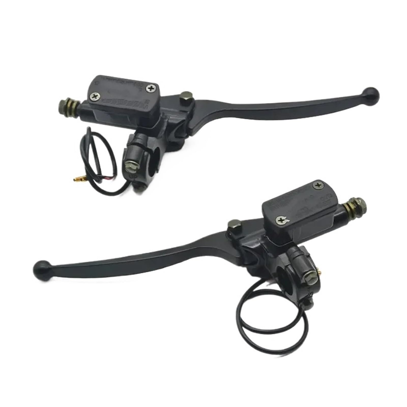 Hguvsjd One Color For Electric Scooter Dirt Pit Bike Atv Quad Motorcycle Brake Pump Front Master Cylinder Hydraulic Lever Motorcycle Brake Lever(10Mm Black Pair)