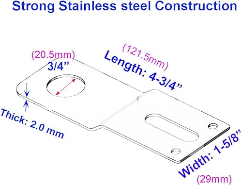 Miniatura 2 de Soporte de antena de montaje para guardabarros, orificio de 3/4 pulgadas, placa de acero inoxidable de 0.079 in de grosor, para CB UHF, VHF, jamón,