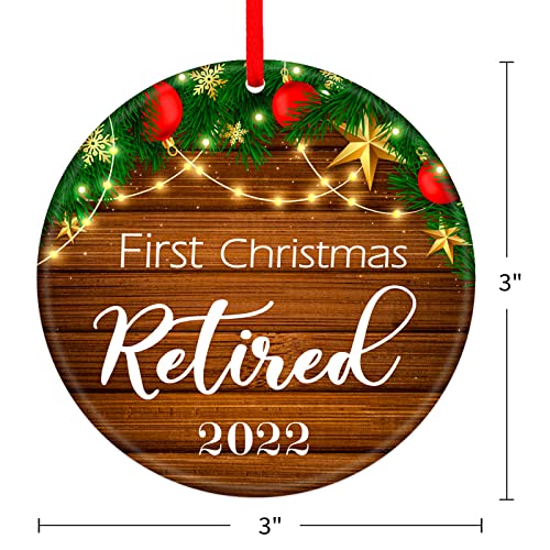 D4Dream Retirement Gifts For Women 2022,First Christmas Retired Ornament,3" Retirement Christmas Ornament 2022 For Women,Coworker,Teacher,Nurse #TOP6