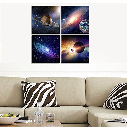 Lienzo impreso moderno de 4 piezas con pinturas universales de poder mágico 5