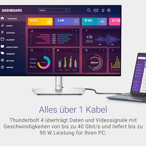 Dell 27 UltraSharp Moniteur U2724DE, QHD, IPS, 120Hz, 5‑étoiles TUV - 6