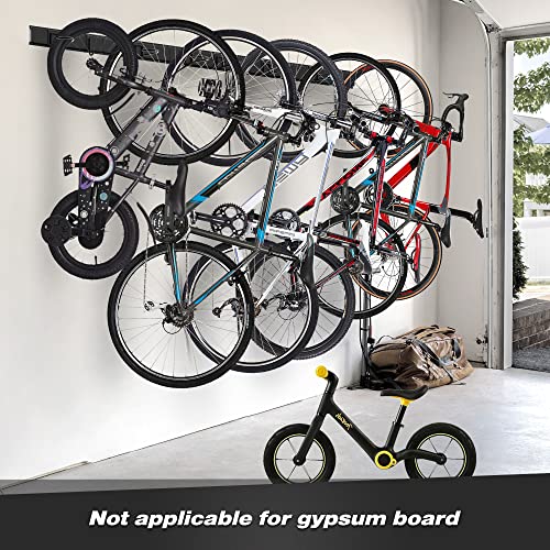 Sttoraboks Bike Storage Rack, Garage Bicycle Wall Mount Hanger With 8 Hooks, Cycle Stand For 6 Bikes, Indoor Garage Bike Organizer With Adjustable Bike Hooks For Home, Wall Bike Stand Up To 300Lbs #TOP6