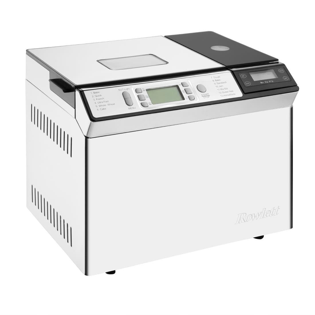 Rowlett Bread Maker - Stainless Steel Bread Machine Fastbake Dough, Jams Maker 700g & 900g Loaf Sizes CX116