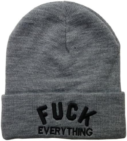 Fuck Everything Knit Beanie Hat 