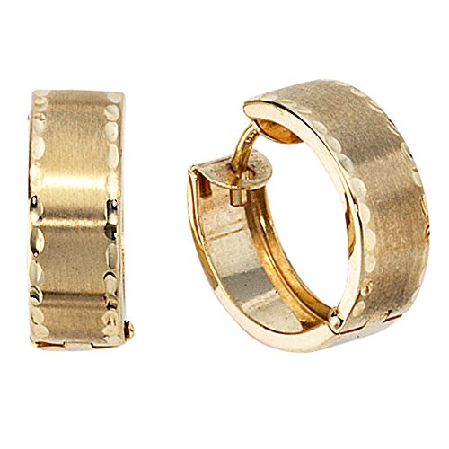 Jobo Damen-Creolen aus 8 Karat 333 Gold Durchmesser 14,5 mm