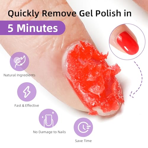 Image of JODSONE 18ml Gel Nail Polish Remover, Professional Gel Polish Remover, No Soaking or Wrapping Required, Quick and Easy Removal in 2-5 Minutes