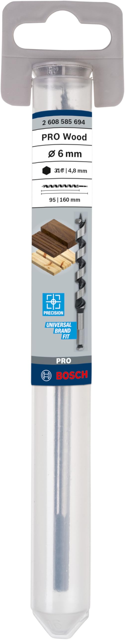 Bosch 2 608 585 694 - Broca salomónica para madera, hexagonal (6 x 100 x 160 mm) - 3