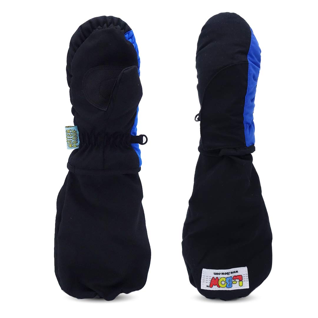 L-Bow Kids Mittens + Super Soft Easy Entry Style for Kids Mittens + Waterproof Stay On Design