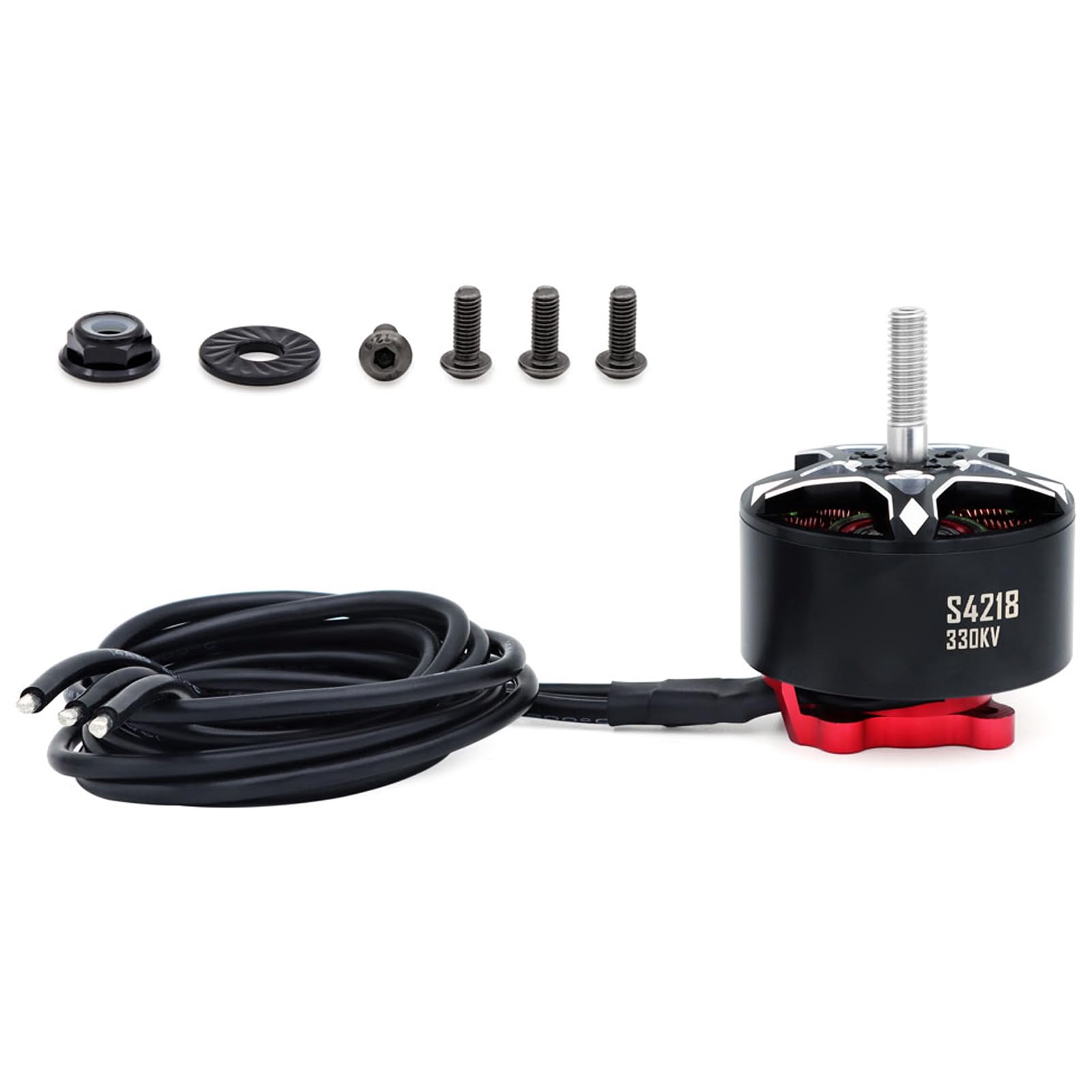 Silnik Bezszczotkowy do Quadkoptera FPV Zwiększona wydajność do Zdalnego Sterowania Drone Wyścigowe Zestaw Metalowy 1600 W 283 G (S4218 330KV)