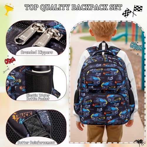 AUIVTY Mochila escolar para meninos e meninas, adolescentes com conjunto de lancheira, mochila escol