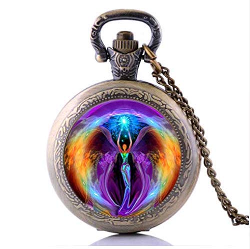 Preisvergleich Produktbild Chakra Yoga Taschenuhr Halskette Mandala Anhänger Schmuck