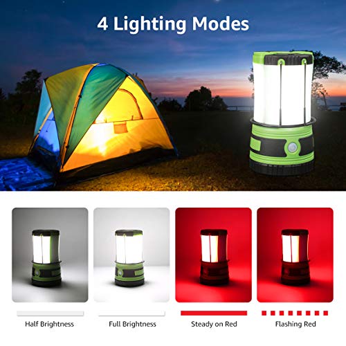 Lepro 3 in 1 Rechargeable Camping Lantern with 2 Torches, 1000lm Camping Lights Battery Powered, 4 Modes Torch Lantern Rechargeable for Power Cuts, Emergency Lighting, Camping Tent, Storm, etc. - Image 2