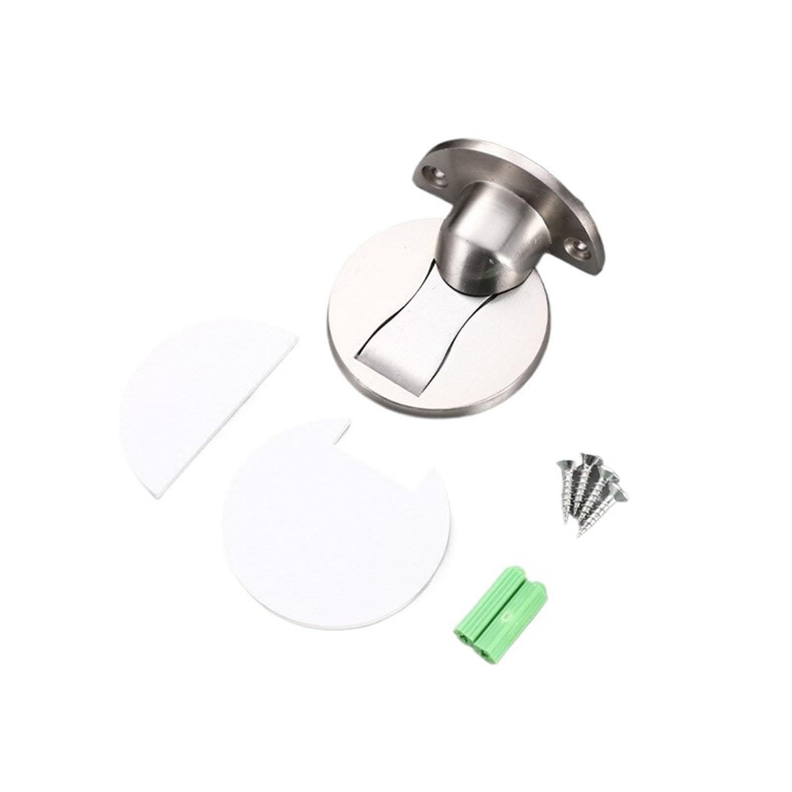 Xctdsvah Silver-1Pc Door Stop Invisible Magnetic Stainless Steel Punch-Free Windproof Mechanical Self-Locking Door Stop(Silver-1Pc)