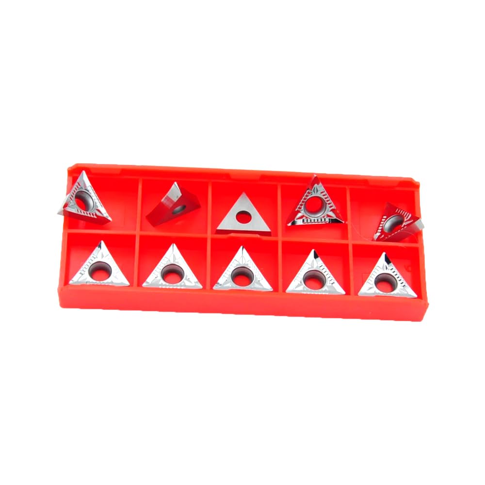 TCGT16T304-ALU Lot de 10 plaques réversibles en métal dur pour le traitement de l'aluminium ou des métaux non ferreux